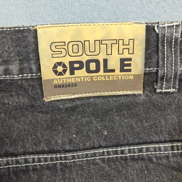 Southpole Jeans Men's 38 Fits 37x31 Black Baggy Denim Authentic Collection Y2K - Picture 5 of 15
